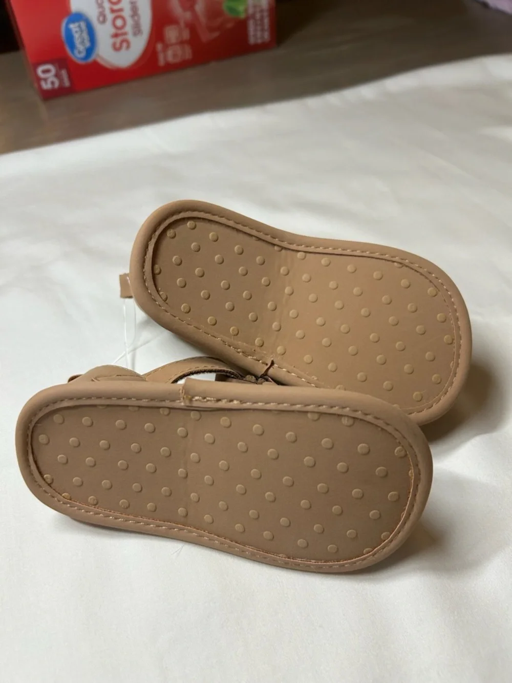 Carter's Tan Mary Jane-Style Baby Walker Shoes